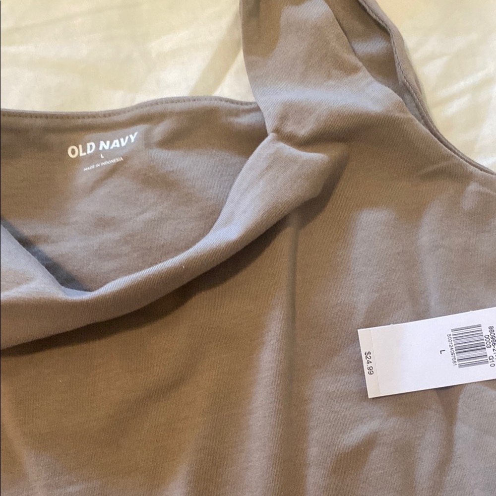 Set of two Old Navy Pink and Tan Sleeveless Fitted Bodysuit - Picture 3 of 5